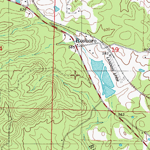 Topographic Map of Centerpoint High School, AR