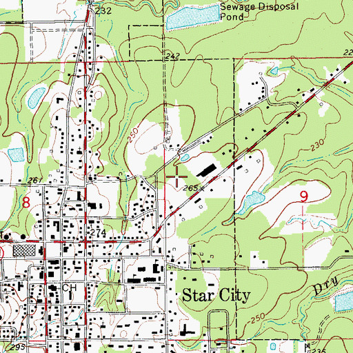 Topographic Map of Jimmy Brown Elementary School, AR