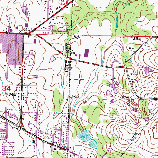 Topographic Map of William Jefferson Clinton Primary School, AR