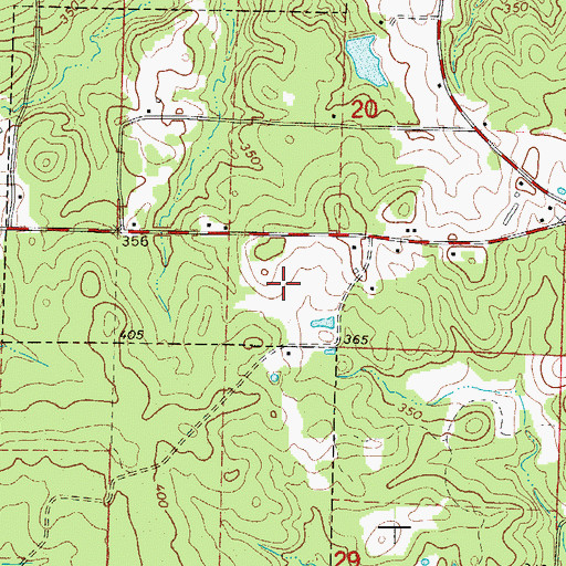 Topographic Map of Nevada Elementary School, AR
