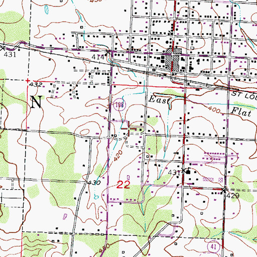 Topographic Map of Foreman Elementary School, AR