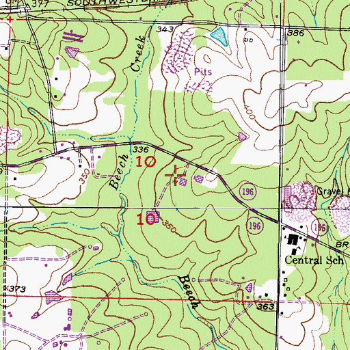 Topographic Map of Gary E Cobb Middle School, AR