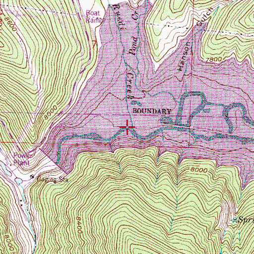Topographic Map of Ruedi Creek, CO
