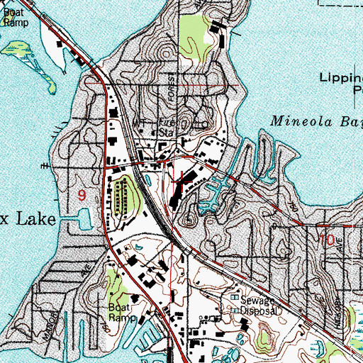 Topographic Map of Lakeland Shopping Center, IL