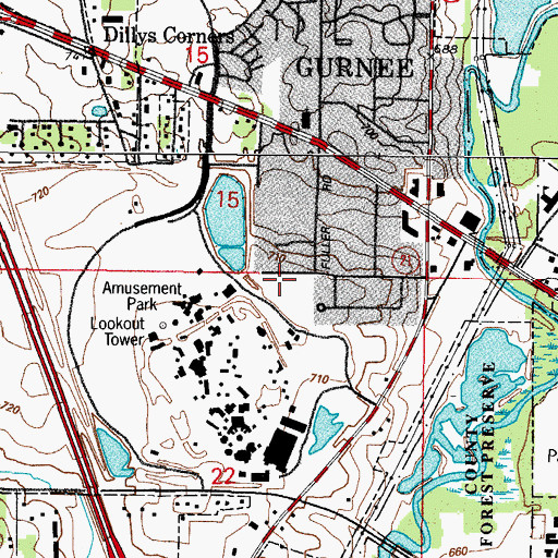 Topographic Map of South Park, IL