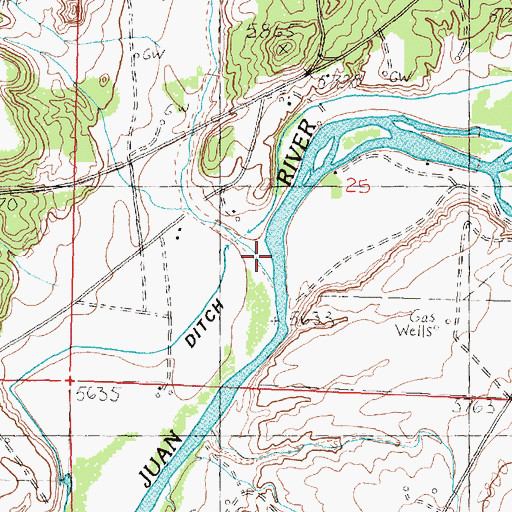 Topographic Map of Pump Canyon, NM