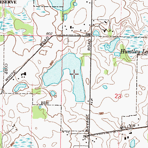 Topographic Map of White Lake, IL