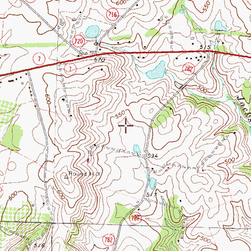 Topographic Map of Franklin Park, VA