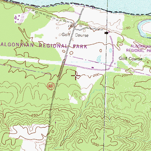 Topographic Map of Potomack Lakes Sportsplex, VA
