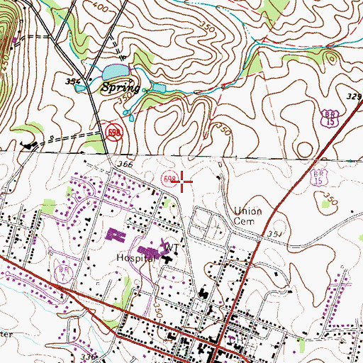 Topographic Map of Rust Library, VA