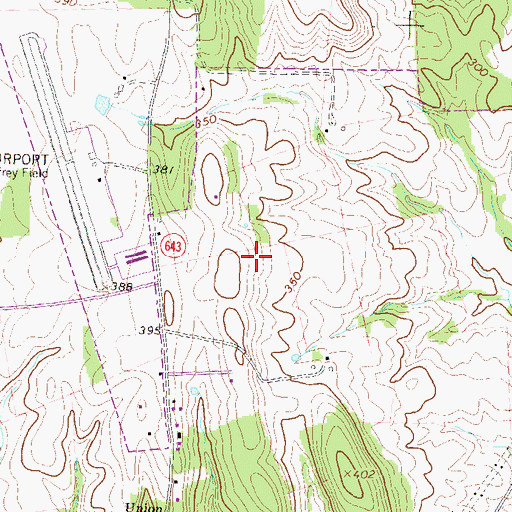 Topographic Map of Loudoun County Department of Fire and Rescue and Emergency Management Training Center, VA