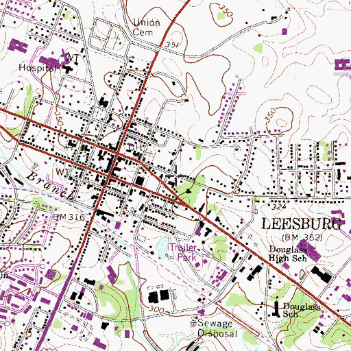 Topographic Map of Dodona Manor, VA