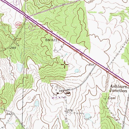 Topographic Map of Belmont Country Club Golf Course, VA