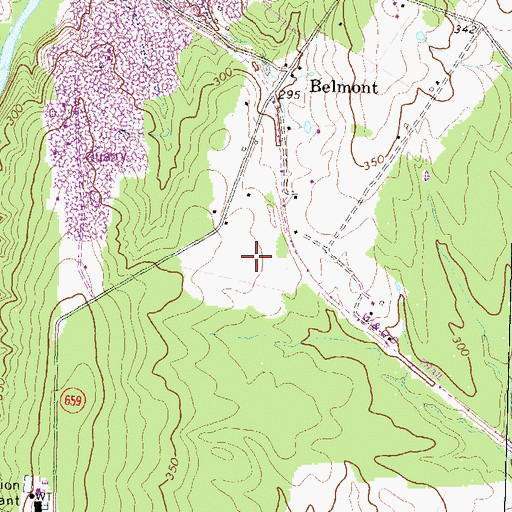 Topographic Map of Belmont Station Elementary School, VA