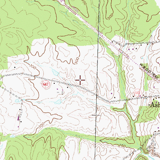 Topographic Map of Ashburn Library, VA