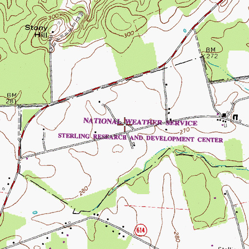 Topographic Map of National Oceanic and Atmospheric Administration - Dulles Weather Station, VA