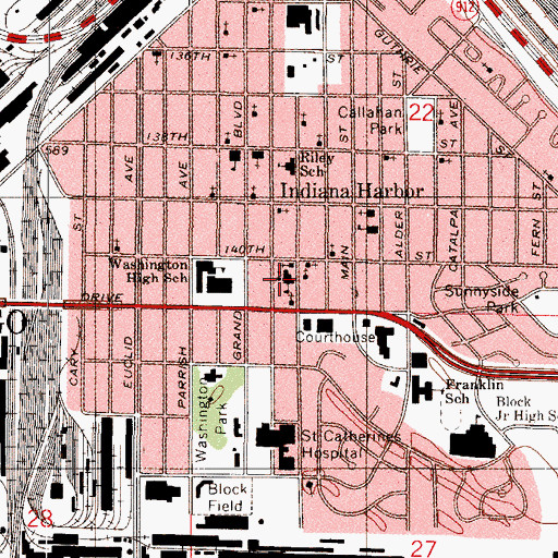 Topographic Map of House of Glory World Outreach, IN