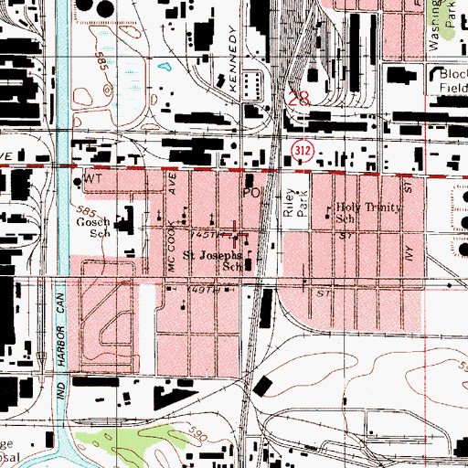 Topographic Map of Bethel Seventh Day Adventist Church, IN
