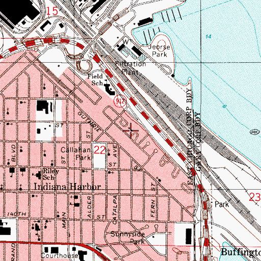 Topographic Map of Church of God in Christ, IN