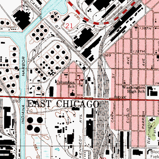 Topographic Map of Ebenezer Baptist Church, IN