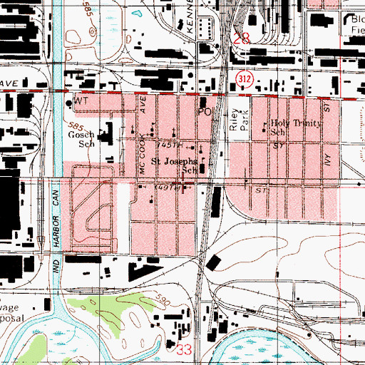 Topographic Map of Macedonia Baptist Church, IN