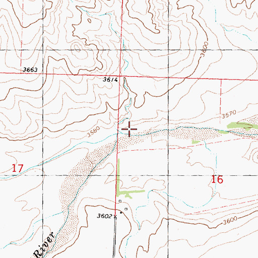 Topographic Map of Willow Creek, KS