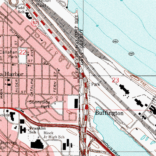 Topographic Map of Saint Luke African Methodist Episcopal Church (historical), IN