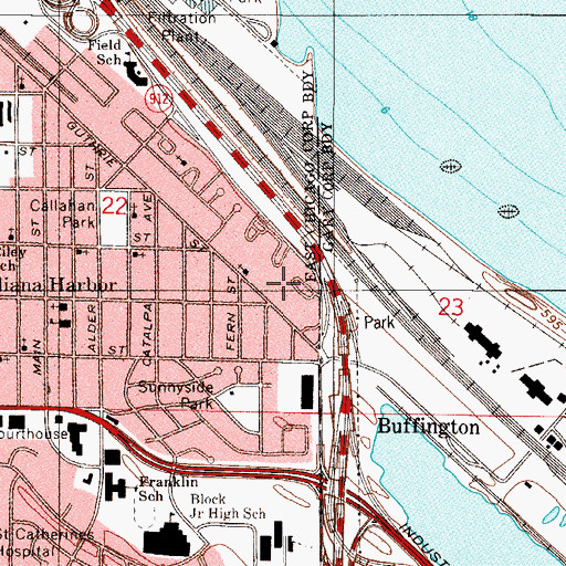 Topographic Map of Tabernacle Baptist Church (historical), IN