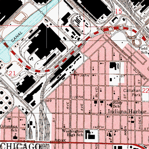 Topographic Map of United Church of Christ, IN
