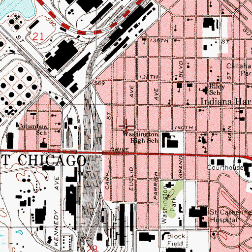 Topographic Map of Zion Baptist Church, IN