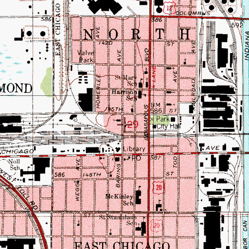 Topographic Map of Good Shepherd Episcopal Church, IN