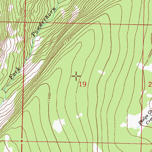 Topographic Map of Powderhorn Primitive Area, CO