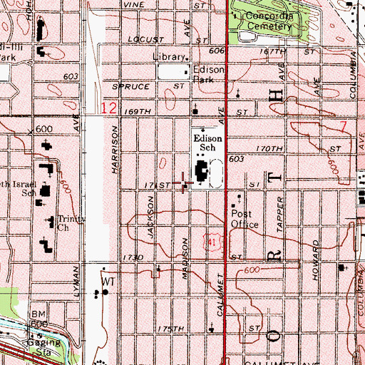 Topographic Map of Church of God of Prophecy, IN