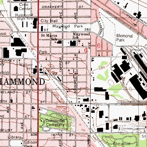 Topographic Map of Mount Zion Baptist Church, IN