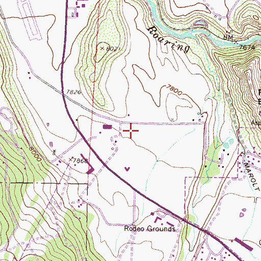 Topographic Map of KSNO-AM (Aspen), CO