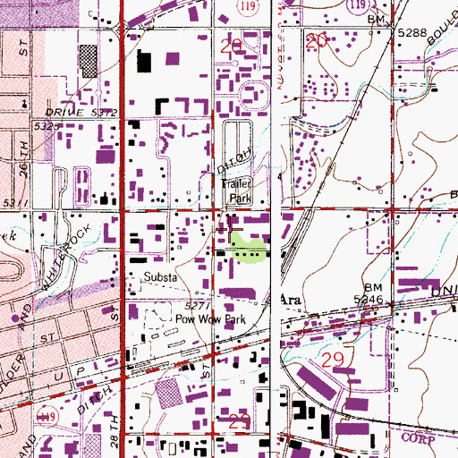 Topographic Map of KBOL-AM (Boulder), CO