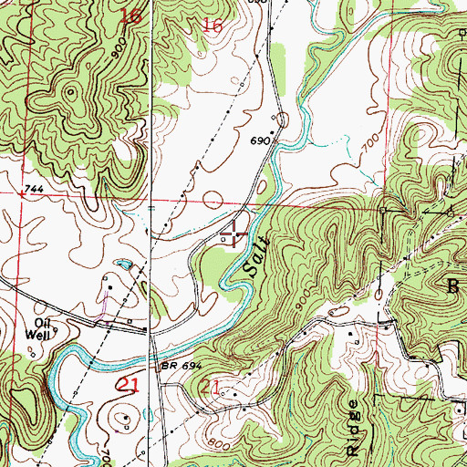 Topographic Map of Lawton Post Office (historical), OH
