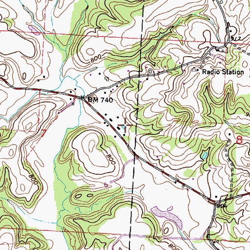 Topographic Map of Carlwick Post Office (historical), OH