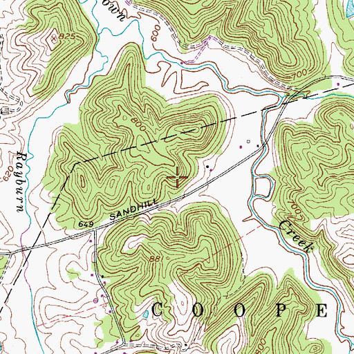 Topographic Map of Muskingum Post Office (historical), OH