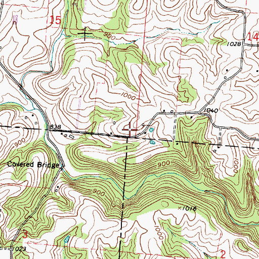 Topographic Map of Opera Post Office (historical), OH