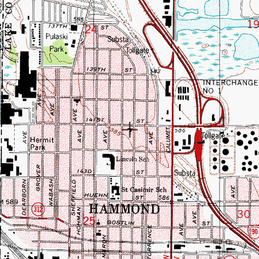 Topographic Map of Saint Michael the Archangel Church, IN