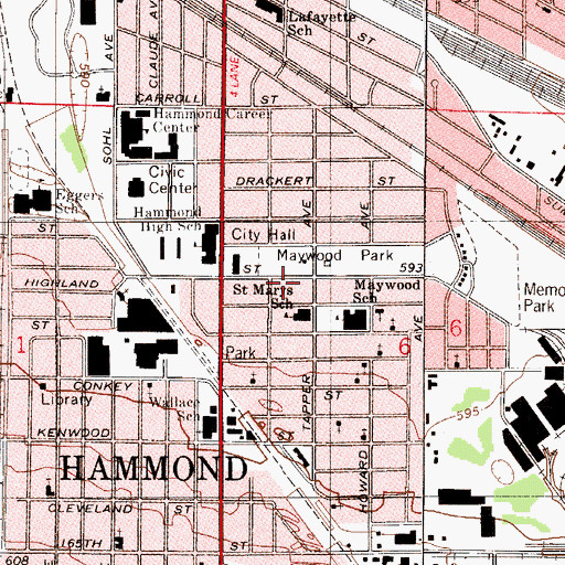 Topographic Map of Bethany Children's Home, IN