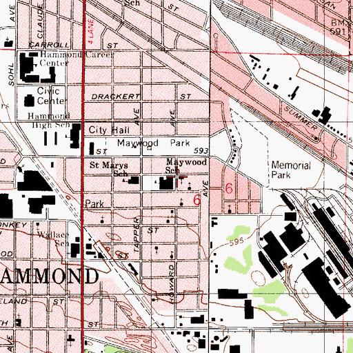 Topographic Map of Saint Nicholas American Russian Orthodox Church, IN