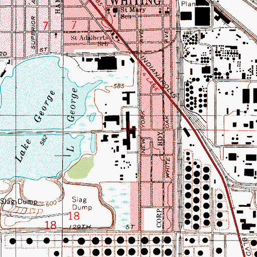 Topographic Map of Calumet College of Saint Joseph, IN