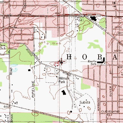 Topographic Map of Primera Iglesia Christian, IN