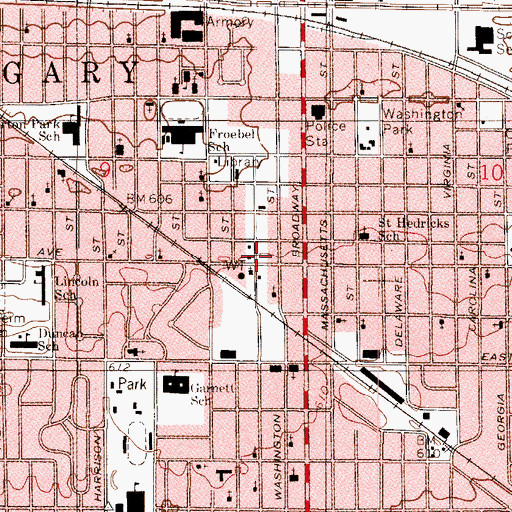 Topographic Map of Church of God (historical), IN