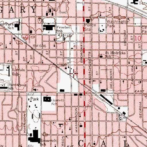 Topographic Map of Church of God in Christ, IN