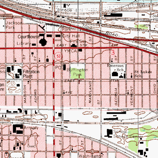 Topographic Map of Faith Baptist Church, IN