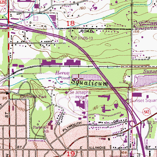 Topographic Map of Heron Pond, WA