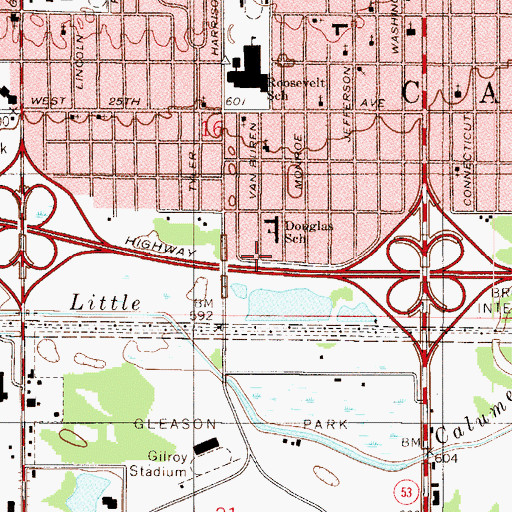 Topographic Map of Kingdom Hall of Jehovahs Witnesses, IN